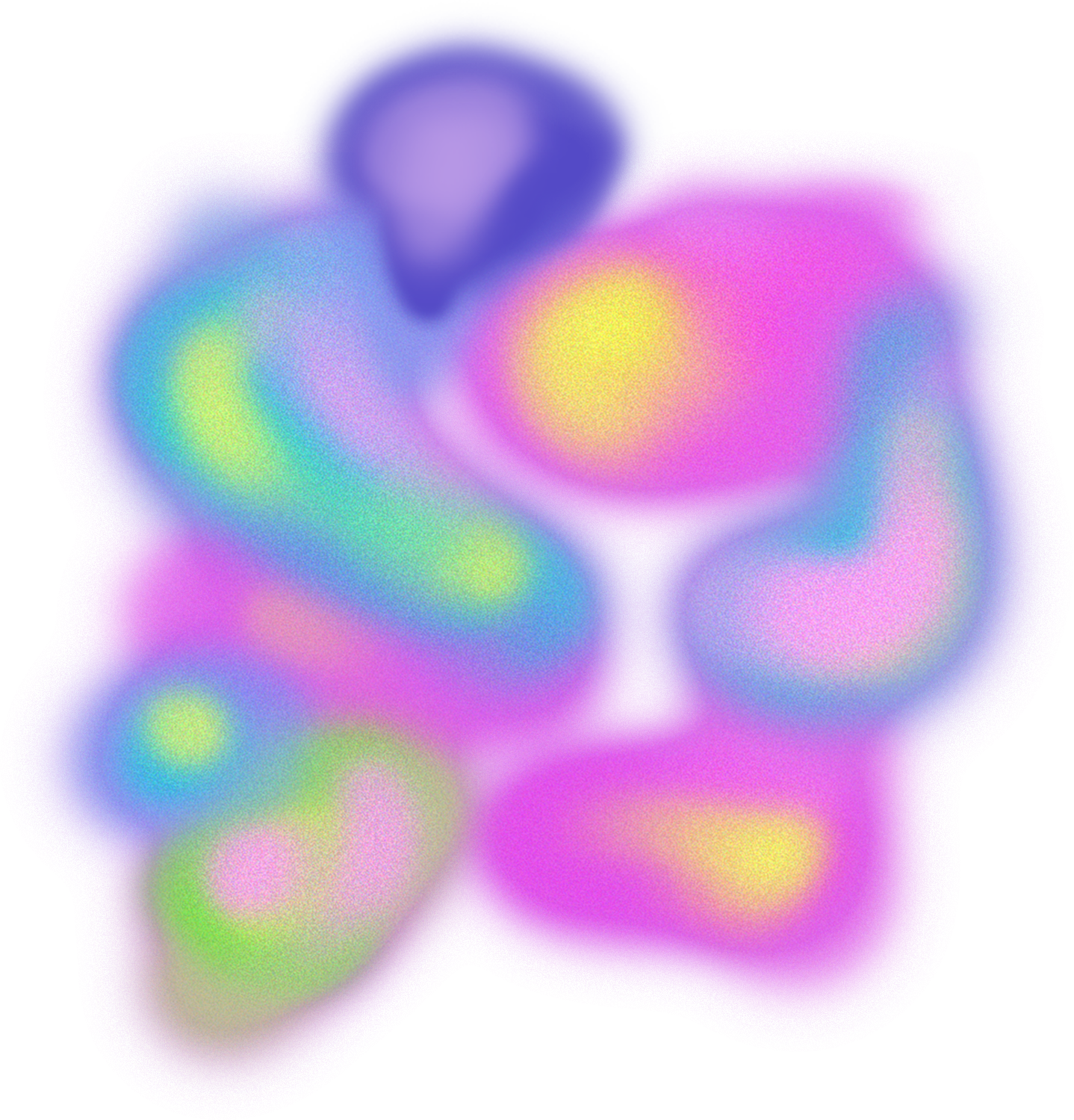 Dreamy Airbrushed Gradient Abstract Blobs