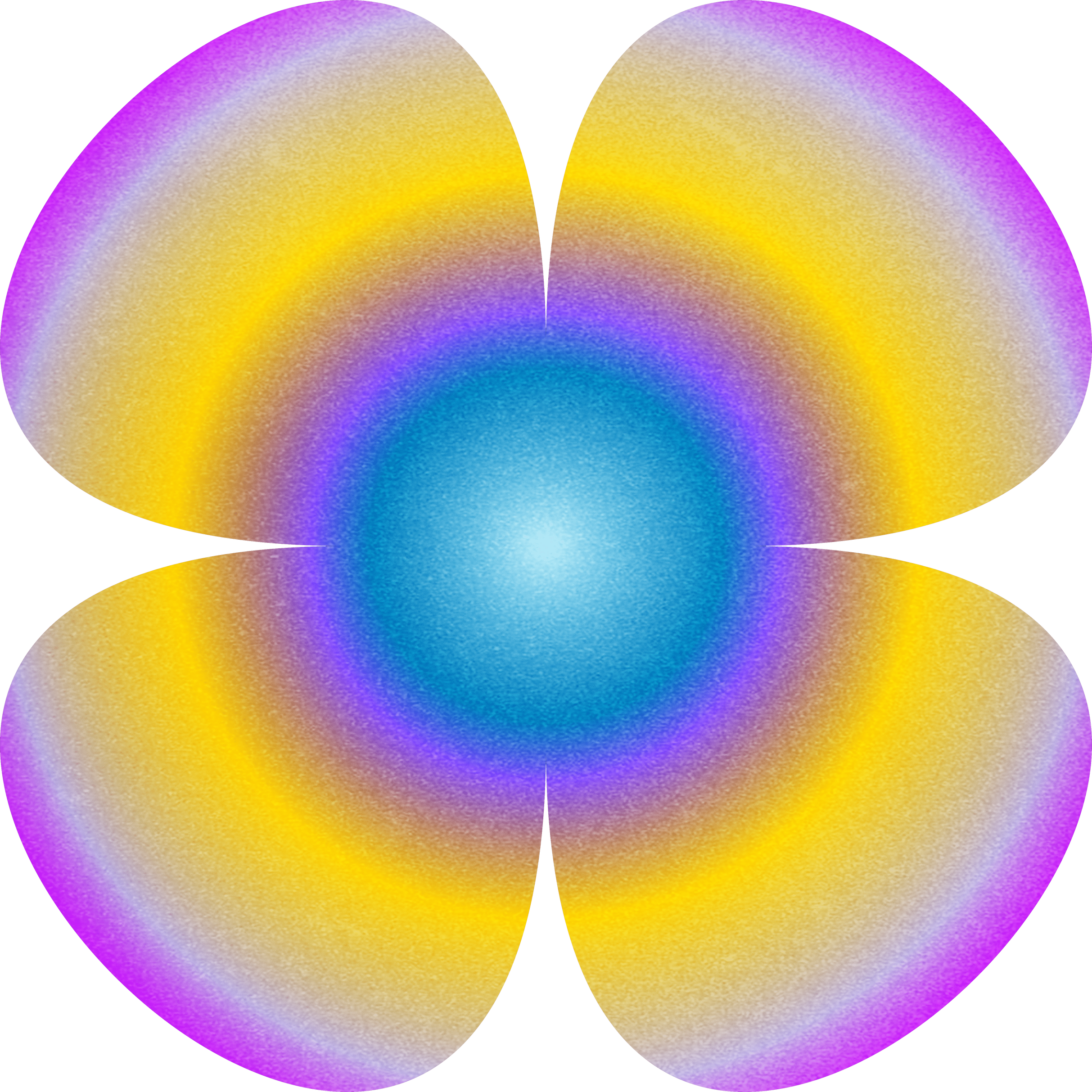Grainy Riso Rainbow Flower Shape